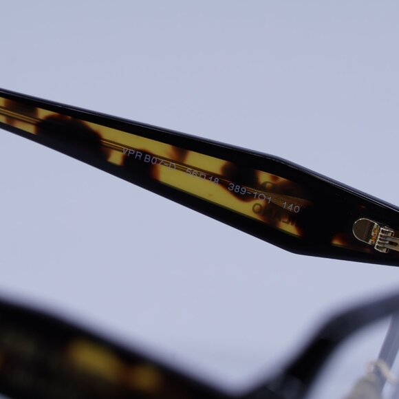 Prada PRB07VD 3891O1 Eyeglasses Black/Medium Havana 56mm Square Frame - Picture 7 of 11